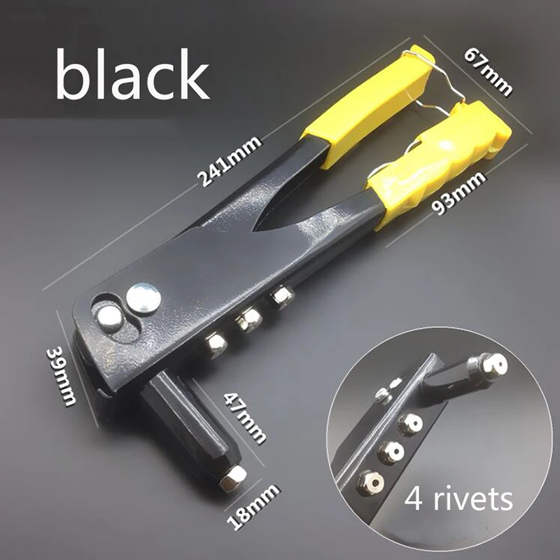 Stainless Steel Manual Double Handle Rivet Gun Hand Riveter Pull Willow Gun Metal Woodworking Hand Tools Repair Kit