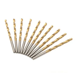 99-50pcs Twist Drill Bit Set 1-3mm Mini Titanium Plated Metal High Speed Steel Hand Tools