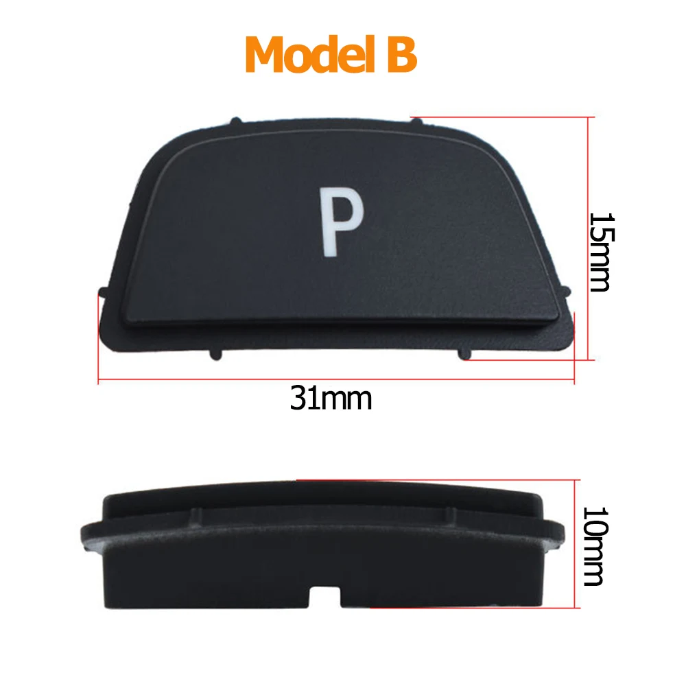 Handbrake Switch Cover Handbrake Button Cover Gear Lever Button Cap Car Gear Shift Lever Auto Parking Switch Letter P Button Cover For BMW F M Series