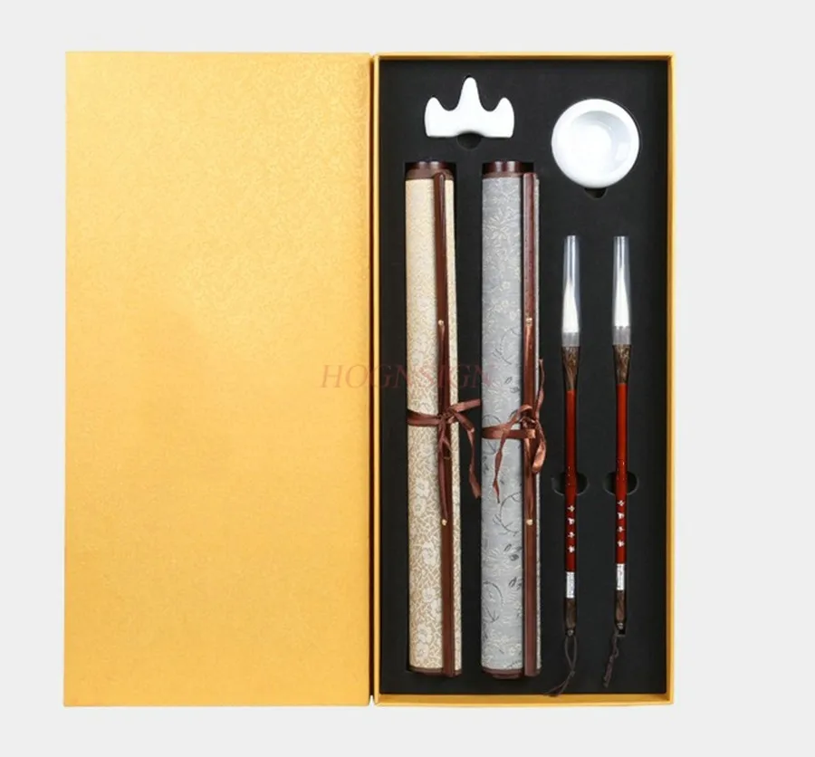 물 쓰기 천 브러시 세트, 브러시 연습, 캘리그라피, 브로케이드 캘리그라피 서예, 물 쓰기 천 세트, 1 세트