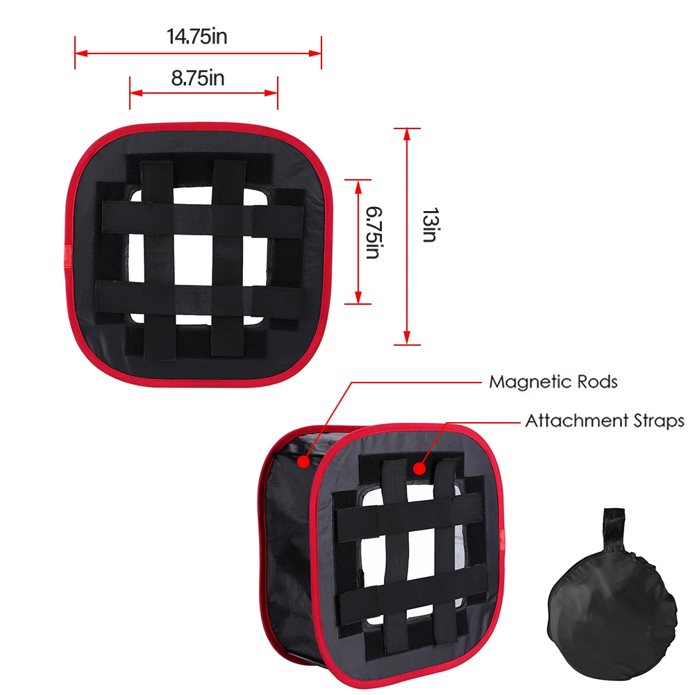 접이식 소프트박스 디퓨저 유니버설 하이브 소프트 라이트 박스 LED 라이트 패널용