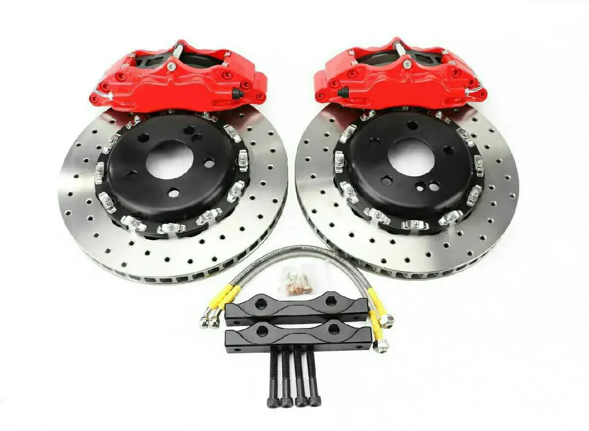 Universal Brake System For AP 5200 Racing 4 Pots Modified Big Brake Caliper 330mmx28mm Disk For 17 Inch Wheel BMW E46