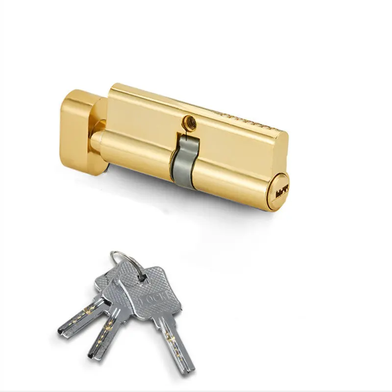 Golden Zinc Alloy Bedroom Door Lock Kitchen Handle Lock Indoor Mute Security Door Locks High Qualit Hardware Deadbolt Lockset images - 6