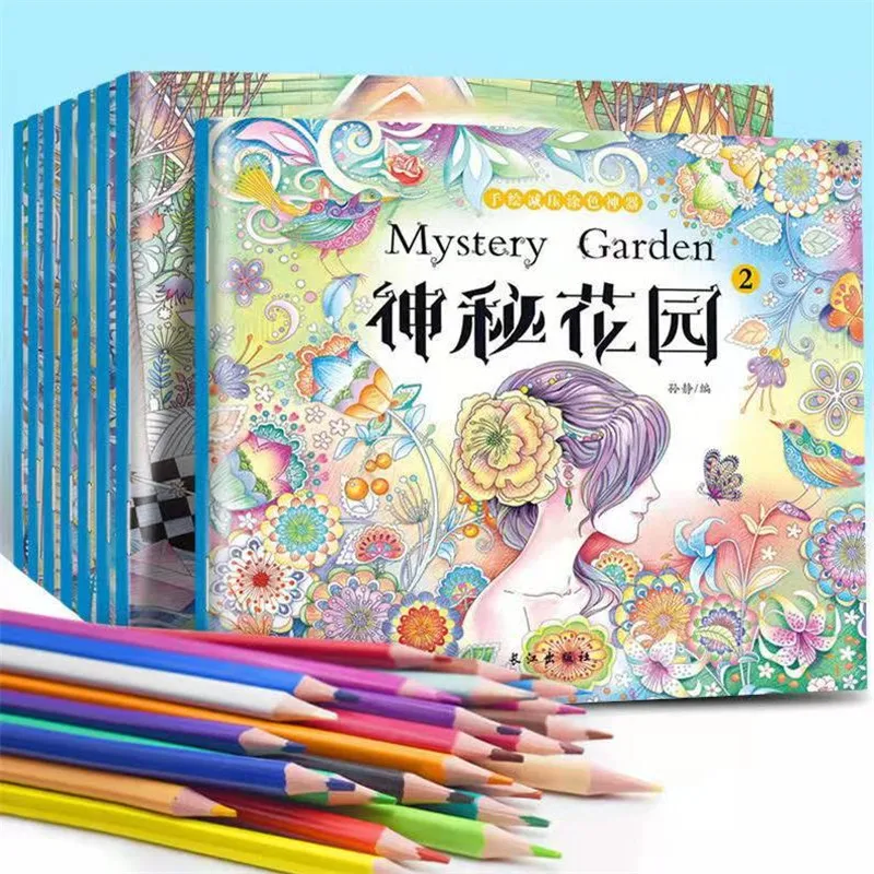 Secret Garden Cartoon Printing Adult Coloring Activity Book Set Hand Drawn  Datura Painting Color Drawing Book Libros Livros