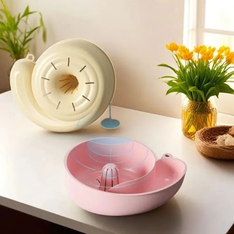 New Snail Shape Fruit Drainer Basket Creative Automatic Rotation Clean Basin Vegetable Washing Basin Multi-Functional Reusable L