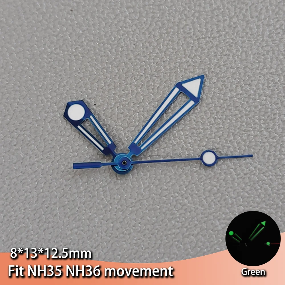 Pointer Luminous Green Watches Hands NH35 NH36 Series ETA 2836 2824 Miyota 8205 and 8215 Parts New Watch Movements