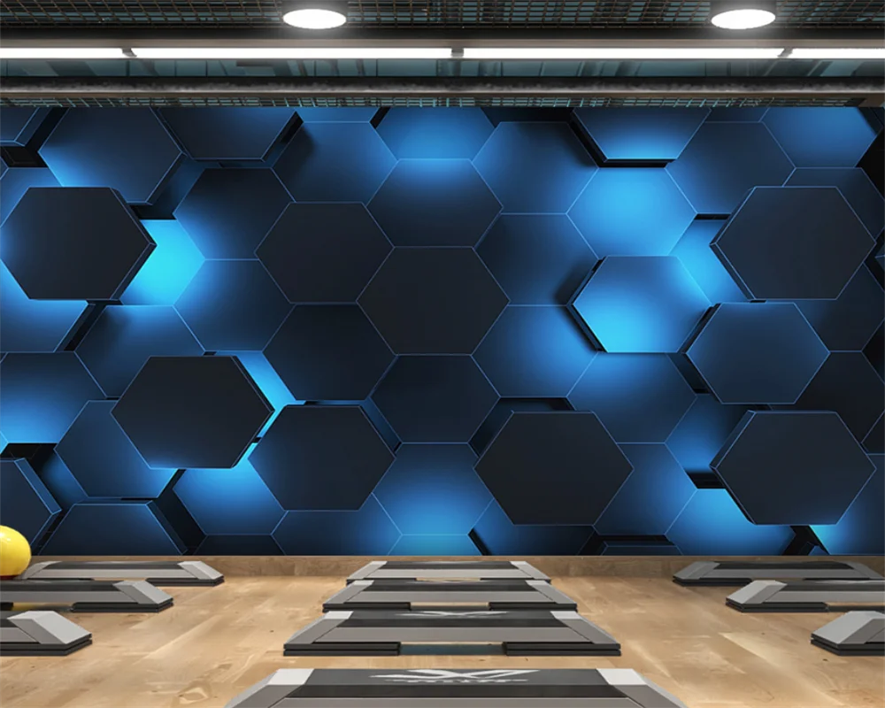 beibehang Custom three-dimensional technology sense geometric gym background KTV decorative papel de parede wallpaper