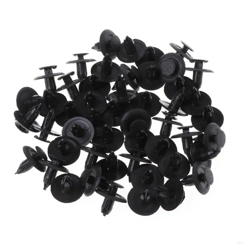 68UE 50 Pcs Black Car Door for Fender Trunk Fastener Panel Clips Rivet 6mm Hole For M