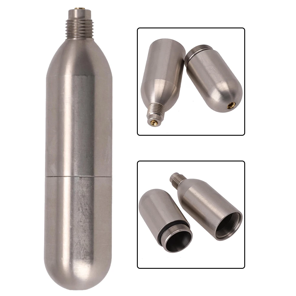 

Адаптер для заправки бака цилиндра стальной многоразовый 12 г 16 г резьбовой перезаряжаемый CO2 Картридж бак для газа перезаряжаемый CO2 ЦИЛИНДР