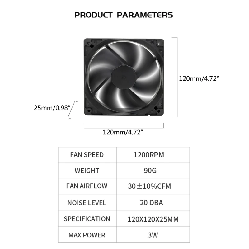 4Pin 3Pin 120mm PC ̽   12cm ð   ǻ CPU   12V 귯ø 