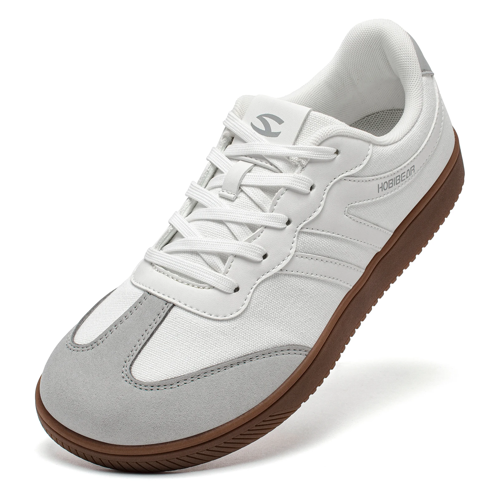 HOBIBEAR Tênis de bico largo unissex sapatos de caminhada com cadarço tecido antiderrapante tênis casual 10