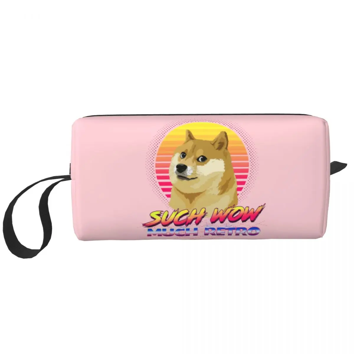 

Such Wow Much Retro Cheems Doge Toiletry Bag Kawaii Shiba Inu Cosmetic Makeup Organizer for Women Beauty Storage Dopp Kit Box