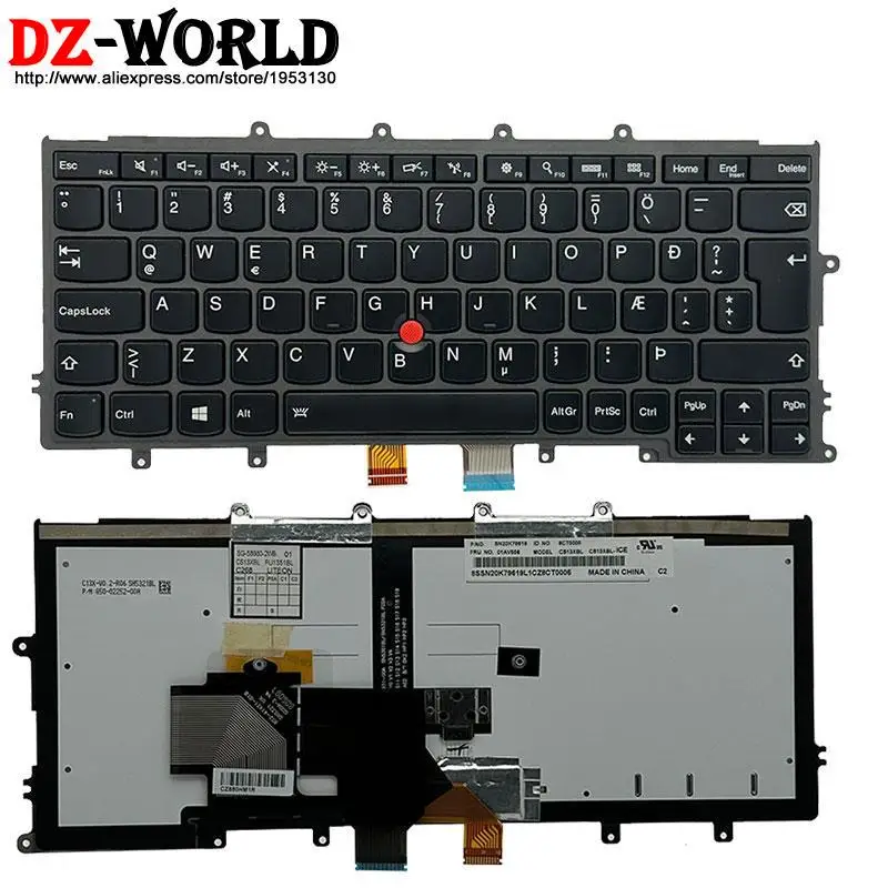 dk dinamarca ic islândia backlight teclado para