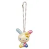 Pearly Usahana Keychain Key Ball Chain Cartoon Anime Bunny Mini Kawaii Cute Keychains Keyring Small Gifts Girls Toys 1