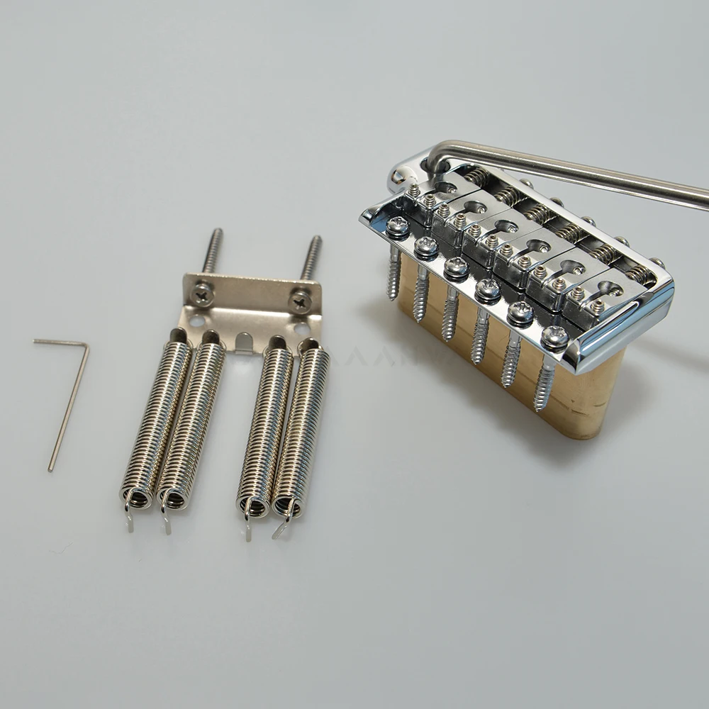 CNC Machined 52.5mm Brass 6 Screws Guitar Tremolo Bridge for PRS Style Knife Edge for ST Guitar Style Electric guitar bridge