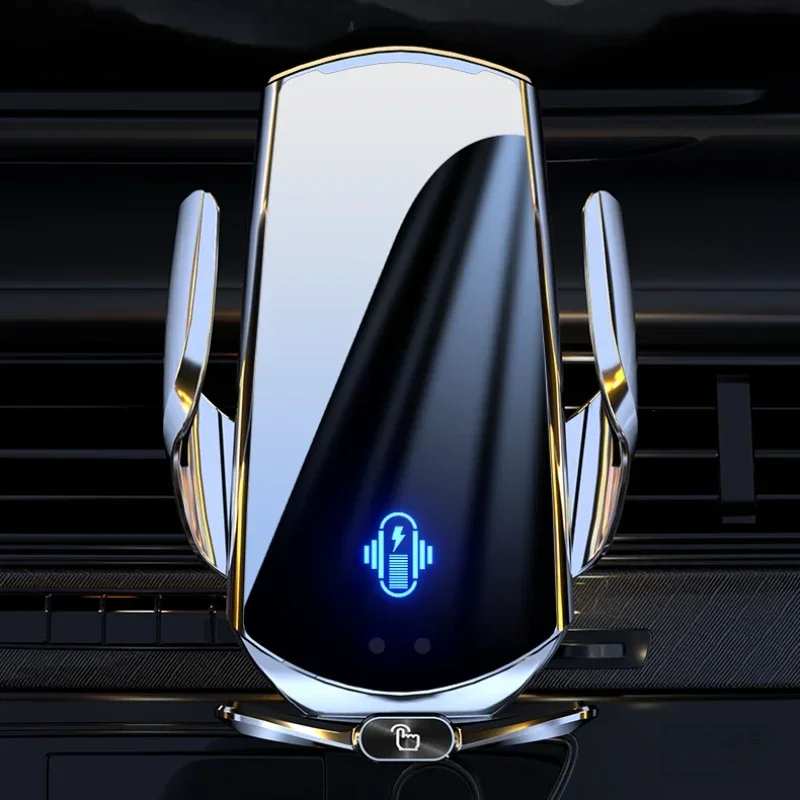 

15 Вт автомобильные беспроводные зарядные устройства, держатель для телефона, быстрая зарядка для Samsung S21 S20 Huawei Mate 60 Pro iPhone 15 14 13 12 Max X