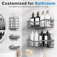 Lot de 5 Étagères Murales Inox Antirouille – Installation Sans Perçage pour Salle de Bain et Cuisine 2