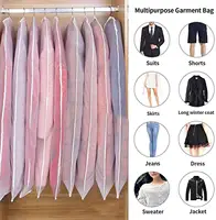 Juste anti-poussière pour manteau imbibé, sac de rangement pour la maison, étui en poudres, robe de vêtement supérieure 2