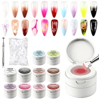 Gel de peinture dégradé de coussin de 10 couleurs, Gel de robinet de Blush UV/LED, outil de peinture de Gel de robinet de coussin d'art d'ongle 1