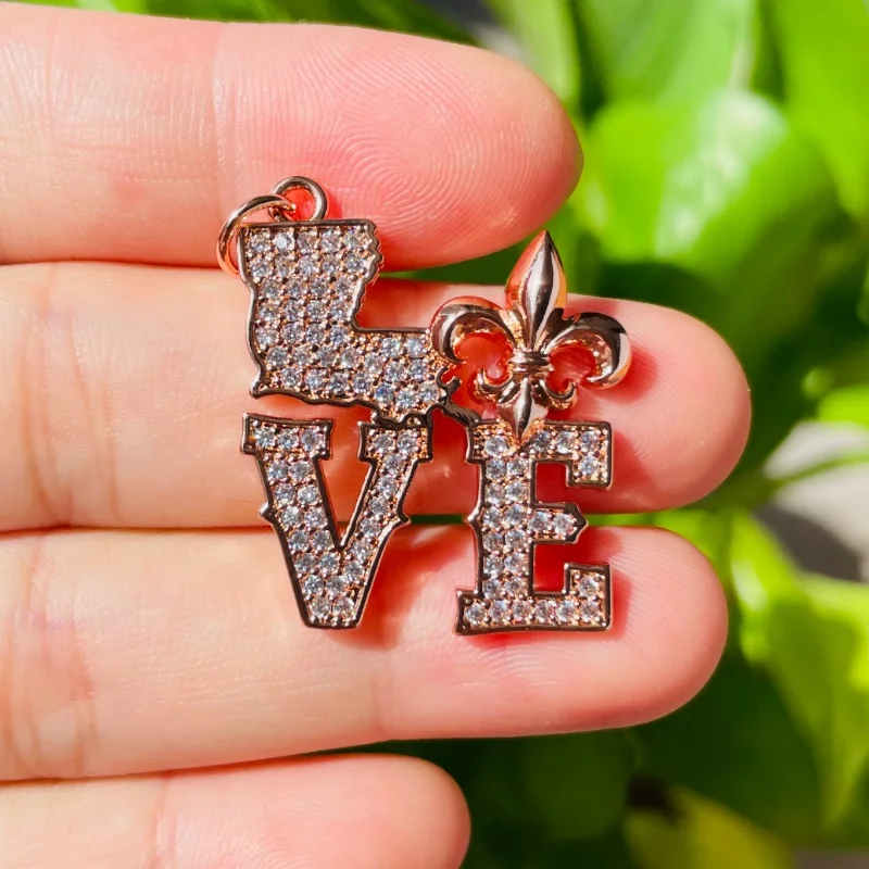 LOVE Rhinestone Charm, Charms for Bracelets, Jewelry Supplies, Pendant,  Word Charm, Charm Supplier, Wholesale Charms 