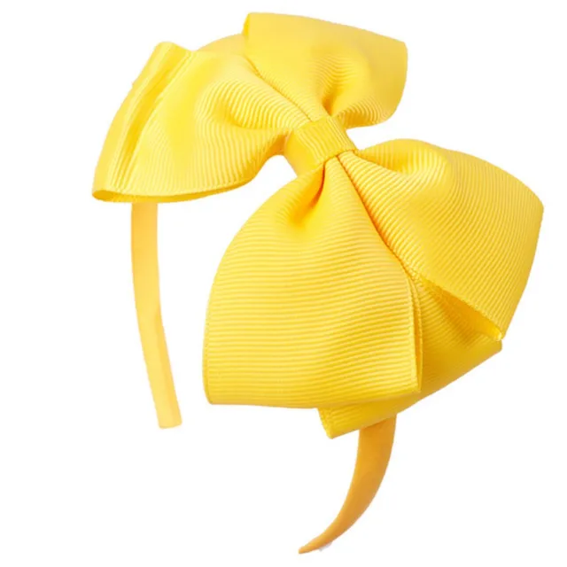 Oaoleer Hair Accessories 4'' Bow Hairband for Girls Handmade Solid Ribbon Headbands with Satin Hoops Kids' Daily Life Headwear 7