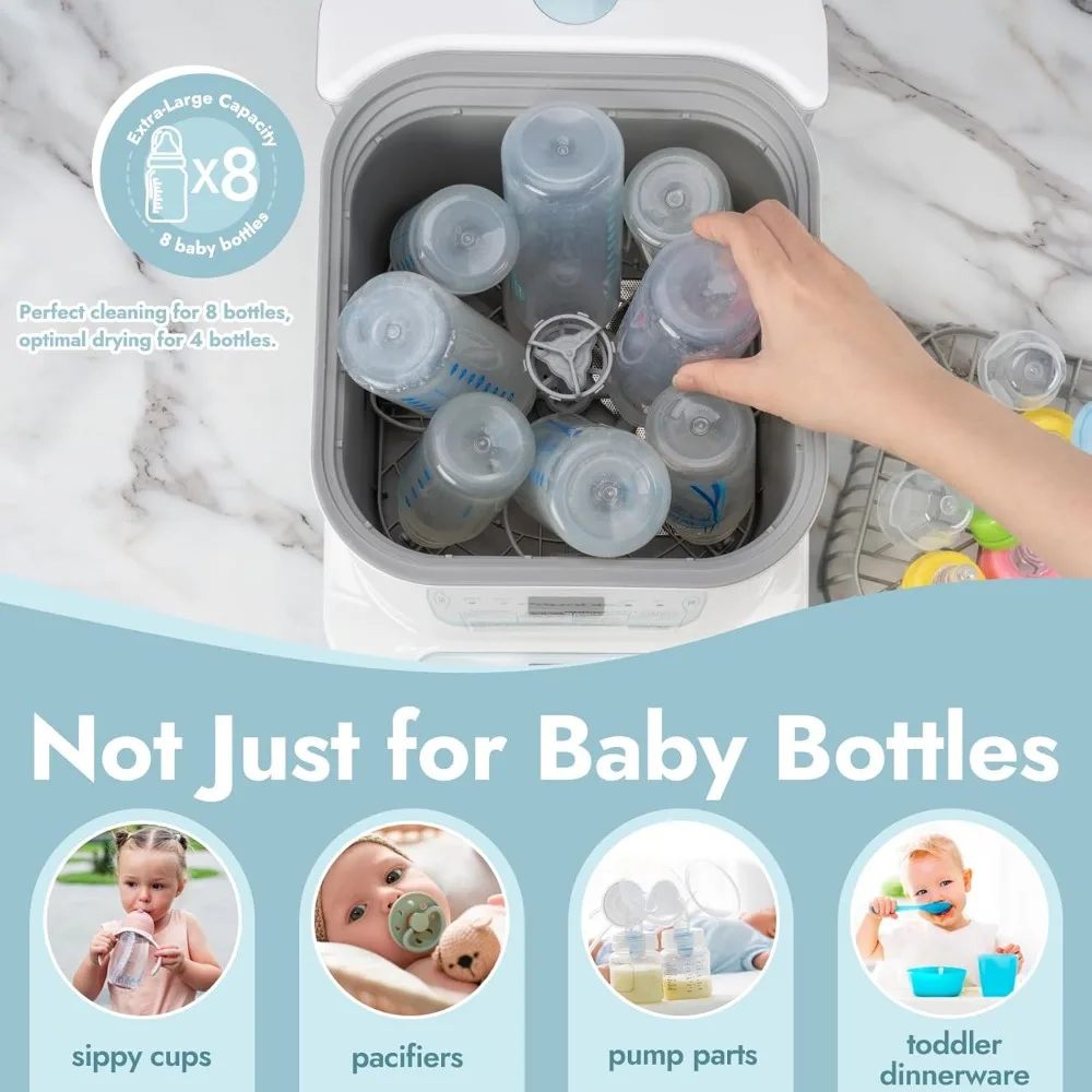 Bottle Washer Sterilizer and Dryer, 4-in-1 Bottle Washer Sanitizer for Bottles, Pump Parts, Essentials - Quick 5