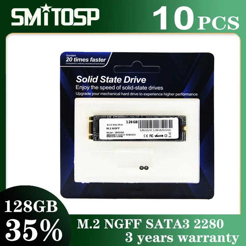 SMITOSP 10PCS M2 SATAIII 240G 256GB SSD 128gb ssd Niger