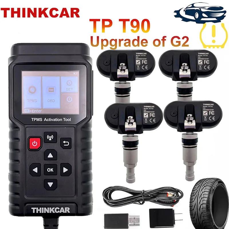 

2023 ThinkCar TP T90 TPMS Activation Tool Programmer OBD2 Tire Pressure Sensor Service Tool Car Diagnostic PK THINKTPMS G2