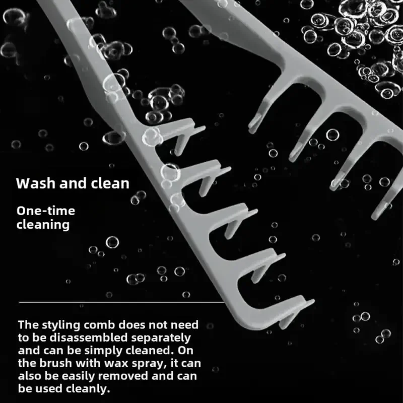 Volumizing Wide-Tooth Hair Styling Comb Textured Korea Style Seam Covering...