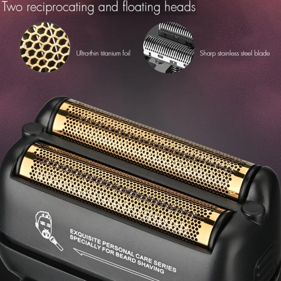 WMARK NG-7982 Professional Hair Trimmer for Man 9000RPM Titanium Coated Floating Double Blade Mesh Men's Shaver Equipped Blades 2