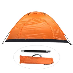 Waterproof Outdoor Tent for Solo Camping, Fishing, and Climbing Adventures (Orange)