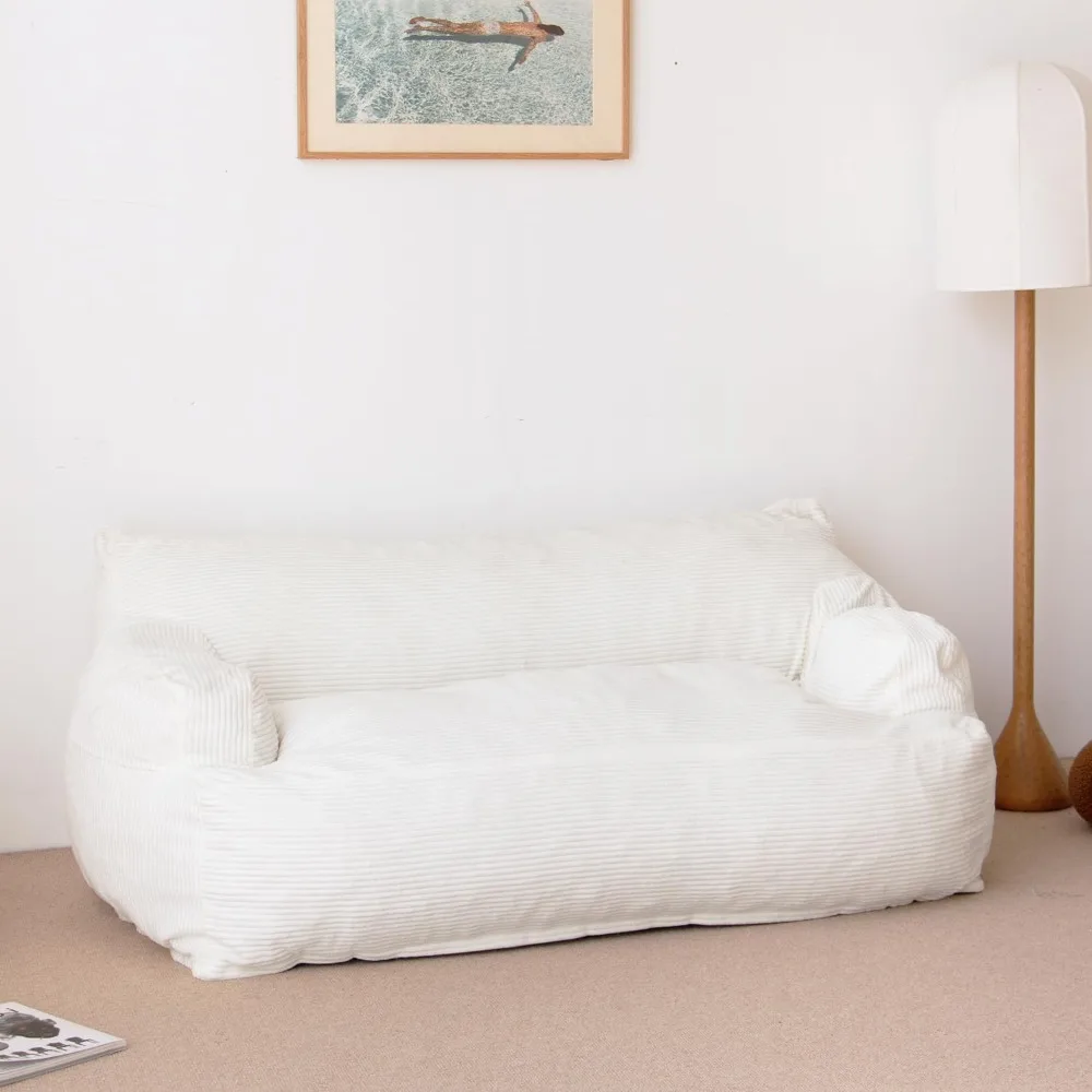 Giant Twin Size Bean Bag, Foam Filling, Includes Removable and Machine Washable Cover