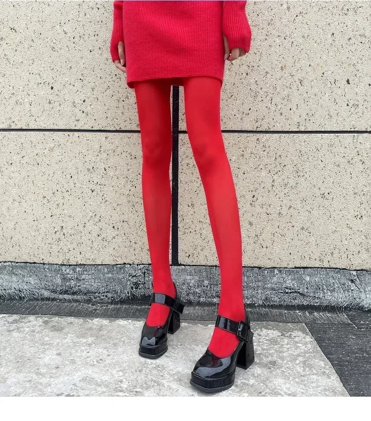Damenstrumpfhose, schmale Strümpfe, Strumpfhosen, superelastisch, große Leggings, rote Damen-Sexy-Strumpfhose, Frühlings-Herbst-Winter-Strümpfe – Detail 20