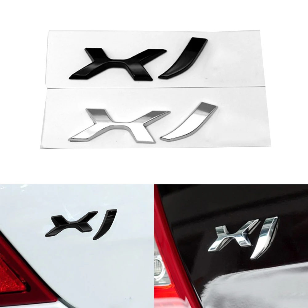 3D Car Emblem Sticker Pannello Del Bagagliaio Posteriore Xj Lettering Logo Badge Decalcomania Per Jaguar Xj Auto Accessori Esterni