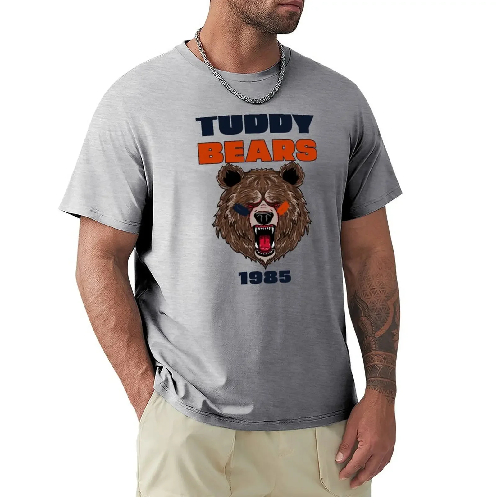 

Bear T-shirt vintage sports fans mens t shirt graphic