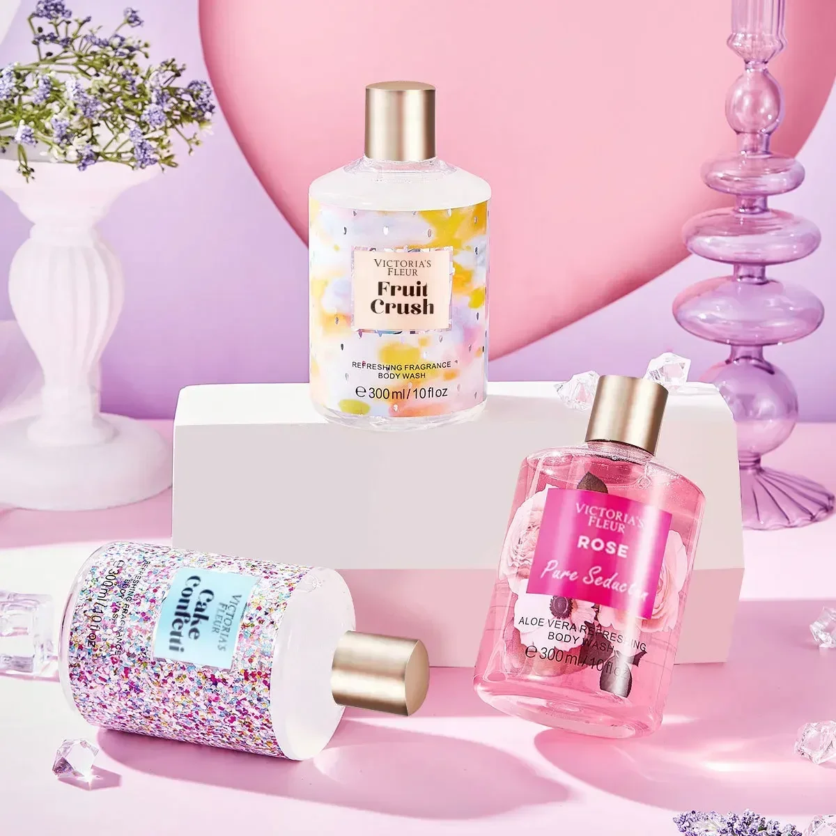 Victoria fragrance shower gel lasting fragrance secret language of love Moisturizing&oil controlling deep cleaning Skin care