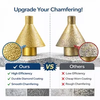 Foret diamanté à chanfreiner M10 M14, outil de meulage pour l'élargissement et le chanfreinage des trous de 38 mm/50 mm pour granit, marbre et carrelage 6