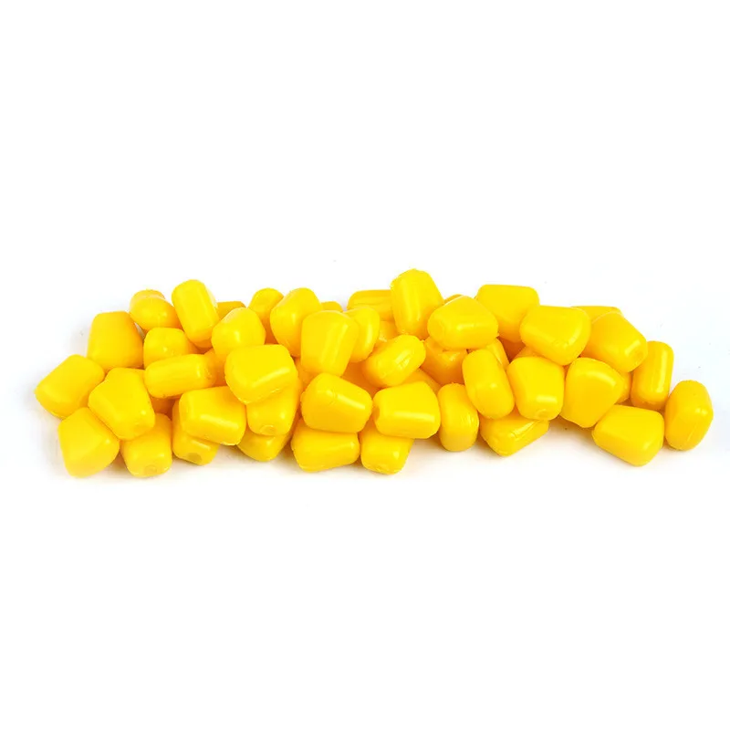 50pc/100pcs Silicone Corn Smell Soft Bait Floating Water Corn Carp Fishing Lures With the Cream Smell of Artificial Rubber Baits