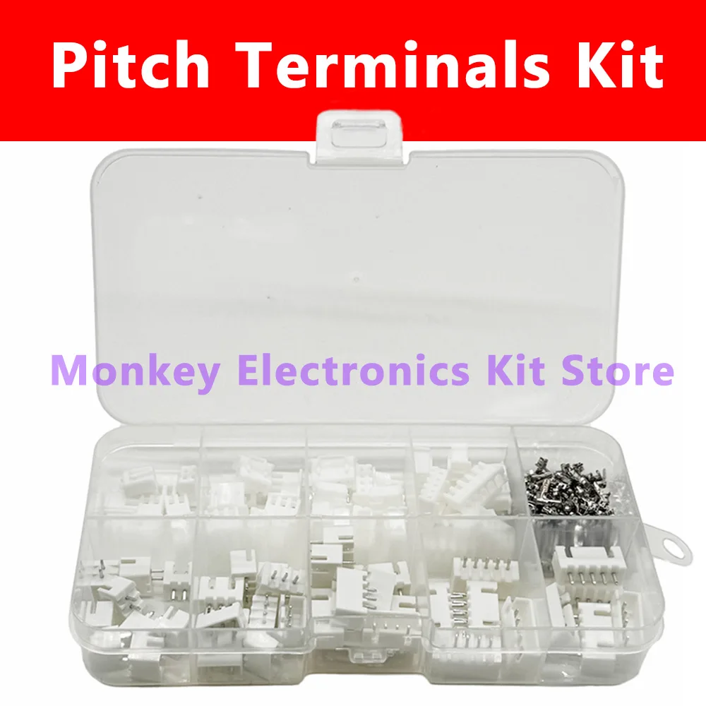 Wire Connectors 230Pcs/Box PH 2.0mm XH 2.54mm 2-5 Pin Pitch Terminals Kit