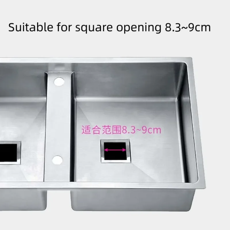 Sink Strainer Stainless Steel Sink Square Drainer Kitchen Drains Strainers Filter Dregs Deodorant Hose Flume with Overflow Kitchen Accessories sink filter,kitchen sink filter,sink strainer,kitchen sink strainer