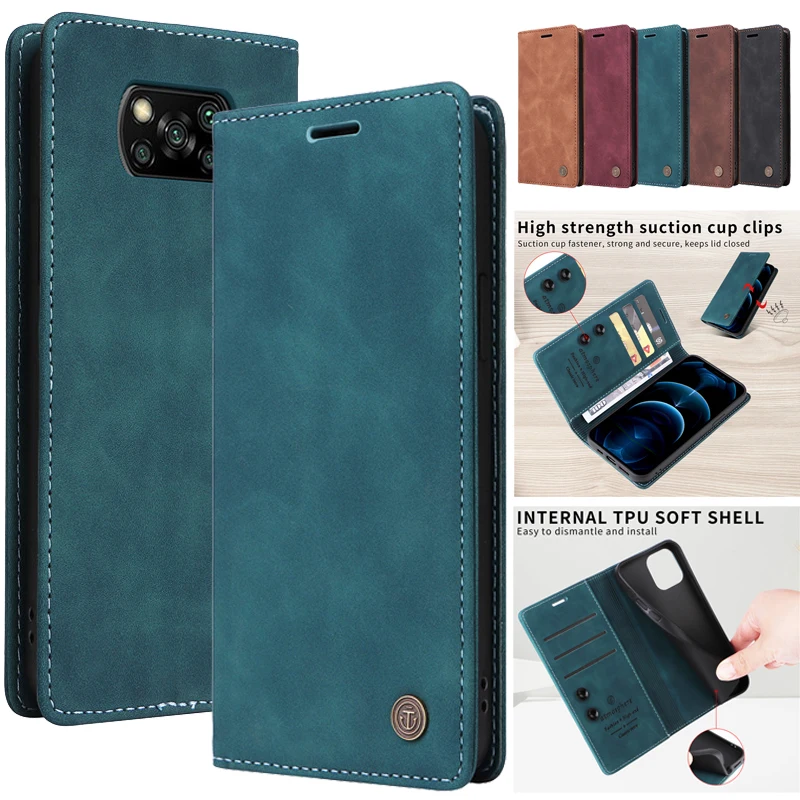Luxury Magnetic Leather Stand Wallet Flip Case – Premium Protective Phone Cover