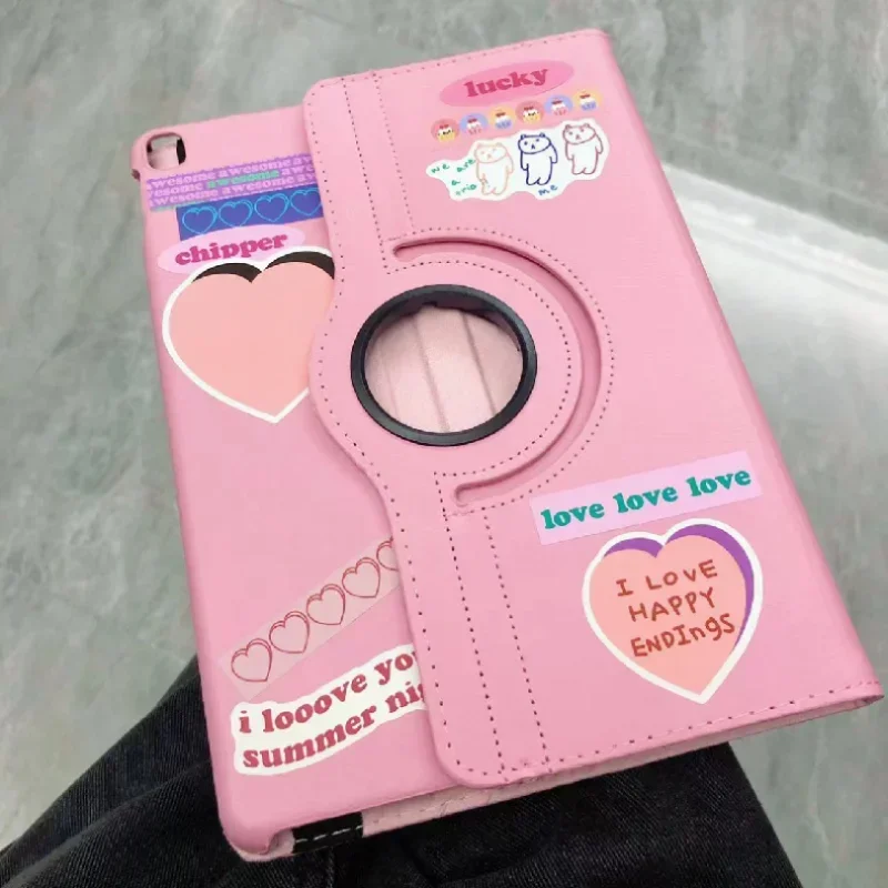 Premium 360 Rotating Tablet Case with Decorative Sticker