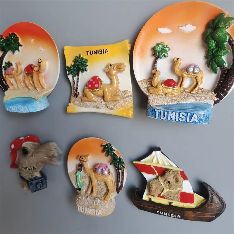 Calamita Frigorifero 3D Hurghada Egitto - Souvenir Da Viaggio In Resina Fatta A Mano, 7x6cm