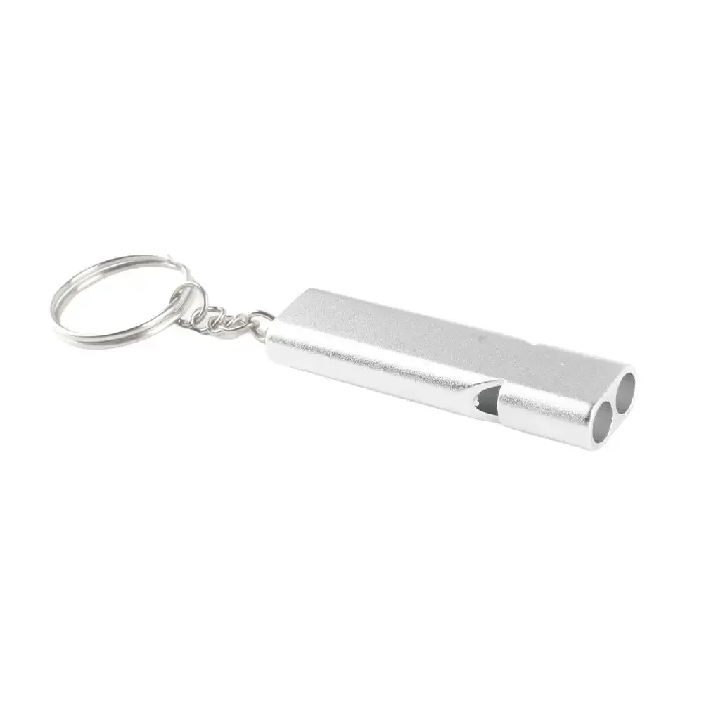 1-3PC Dual Frequency Survival Whistle Flat Metal Whistle for Outdoor Hiking Climbing Emergence Whistle Tools