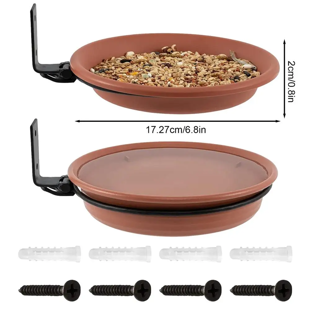 2 Pcs Tree Mounted Bird Feeder And Bird Bath