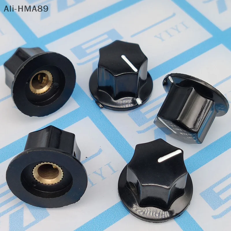 HMA89-Brass Plug-in Amplifier Adjustment Knob Cap B01 Rubber Wood Knob Instrument Instrument Cap Guitar Potentiometer