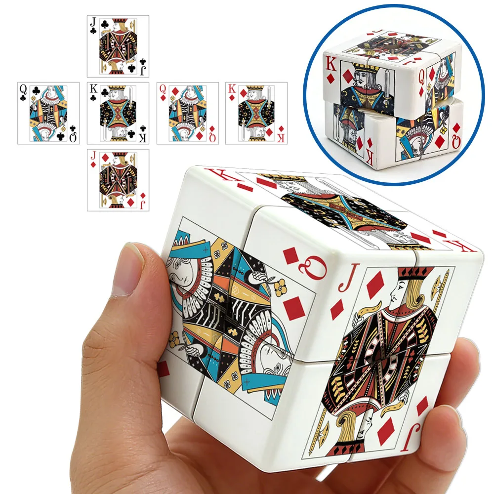 ZIINA STAR 포커 2x2 스피드 큐브, 포커 3x3 퍼즐 큐브, 포커 4x4 매직 큐브, 기념품 수집, 3D 퍼즐 장난감