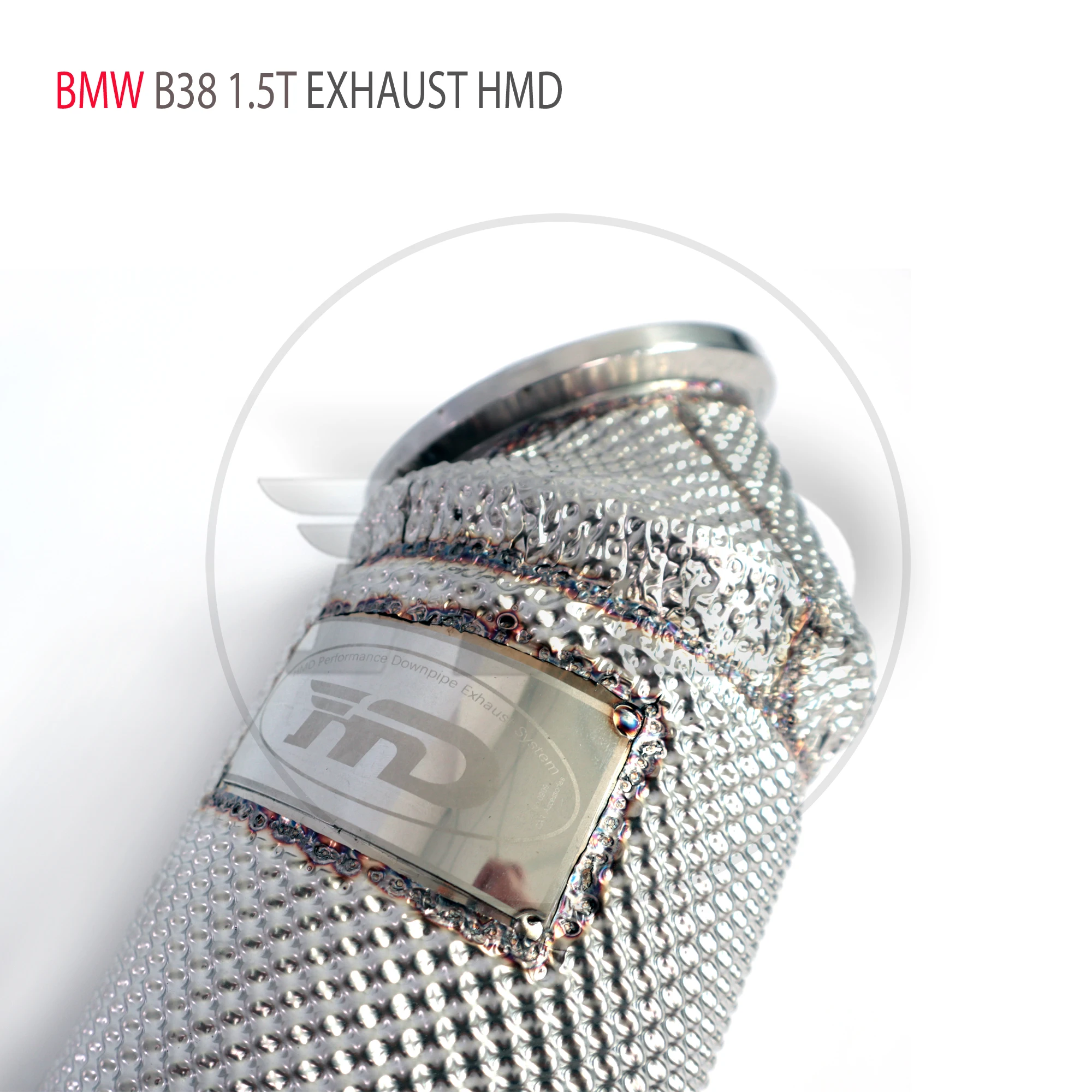 BMW B38 배기 시스템용 HMD 다운파이프, 스테인레스 스틸 성능 헤더, 촉매 자동차 액세서리