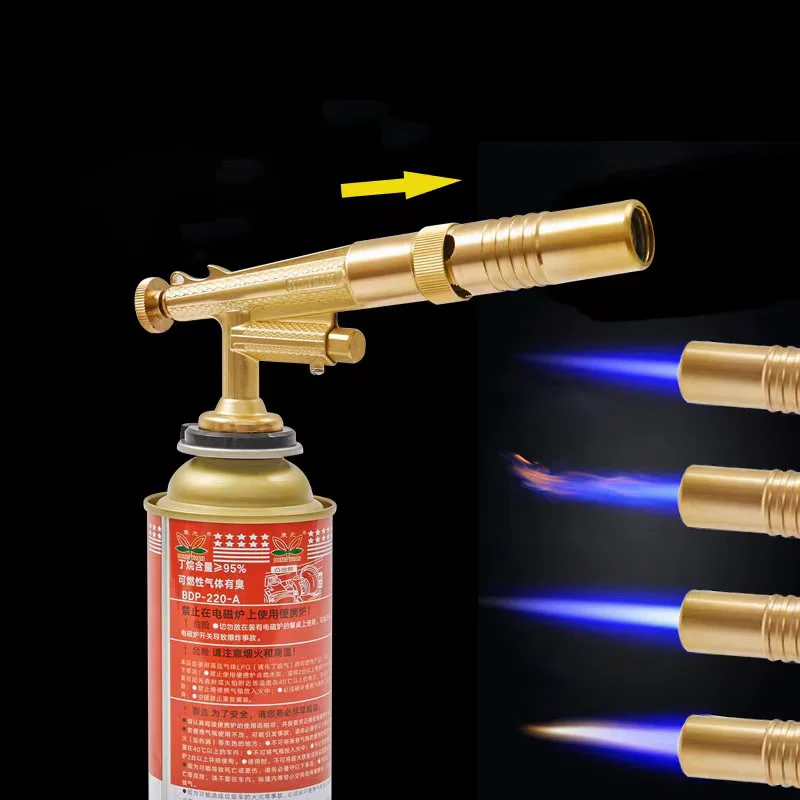 

Portable Welding Gas Torch Flame Gun Butane Burner Outdoor BBQ Camping Lighter Flamethrower Welding Equipment Heating Ignition