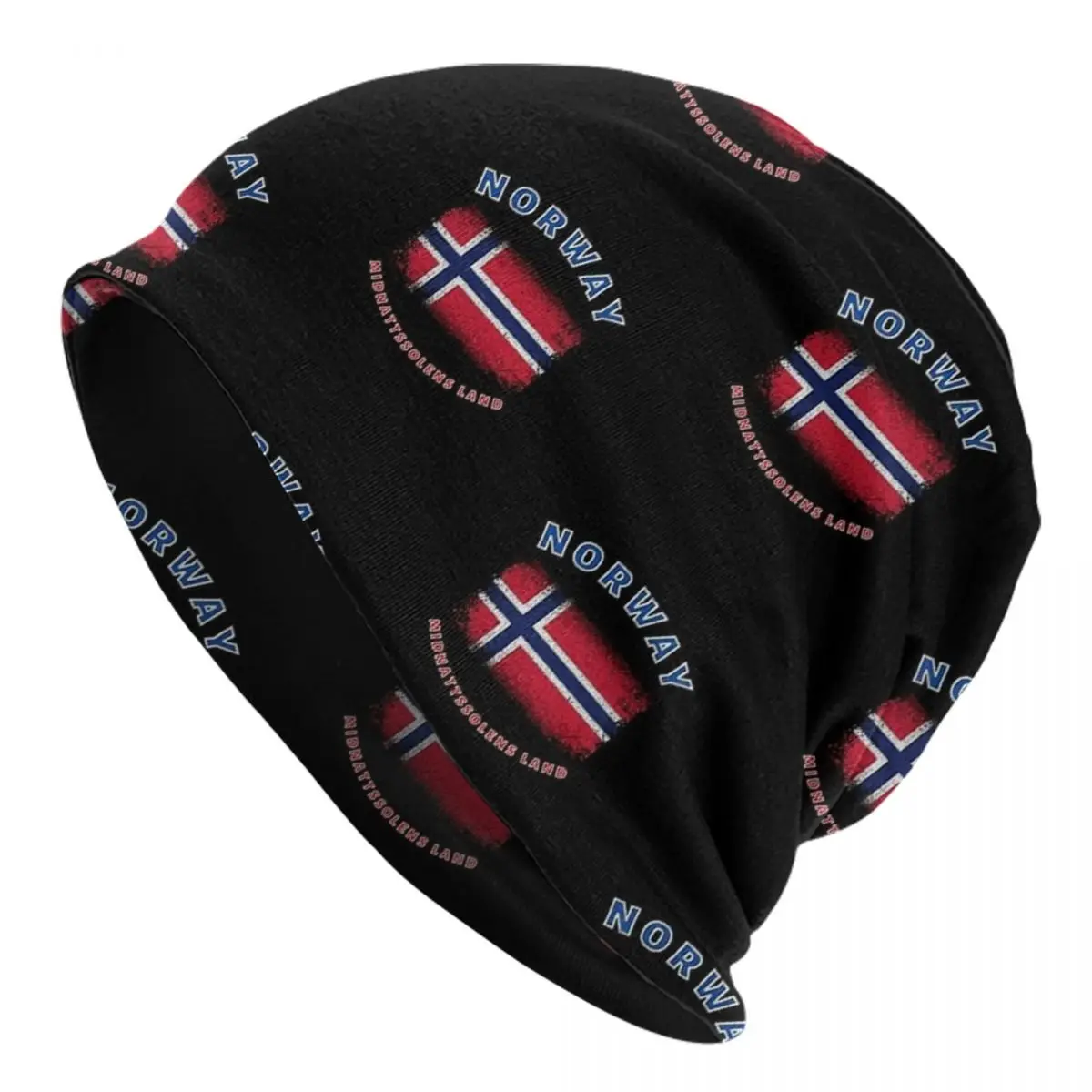 

Norway Midnattssolens Land Bonnet Hats Casual Street Skullies Beanies Hat for Men Women Knitted Hat Spring Dual-use Caps